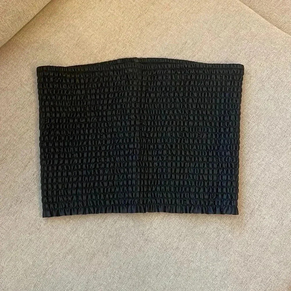 Commando Faux Leather Smocked Tube Top - Picture 2 of 4